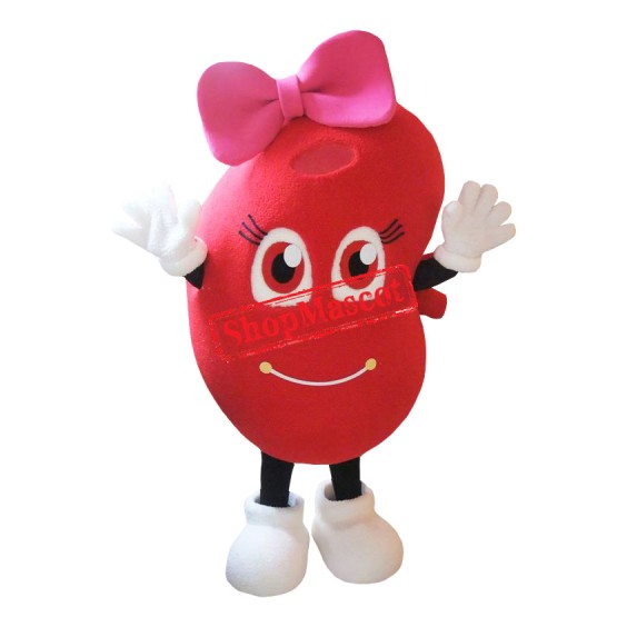 Happy Female Kidney Mascot Costume