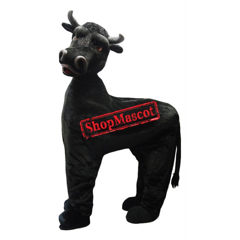 Black Deluxe Buffalo Mascot Costume