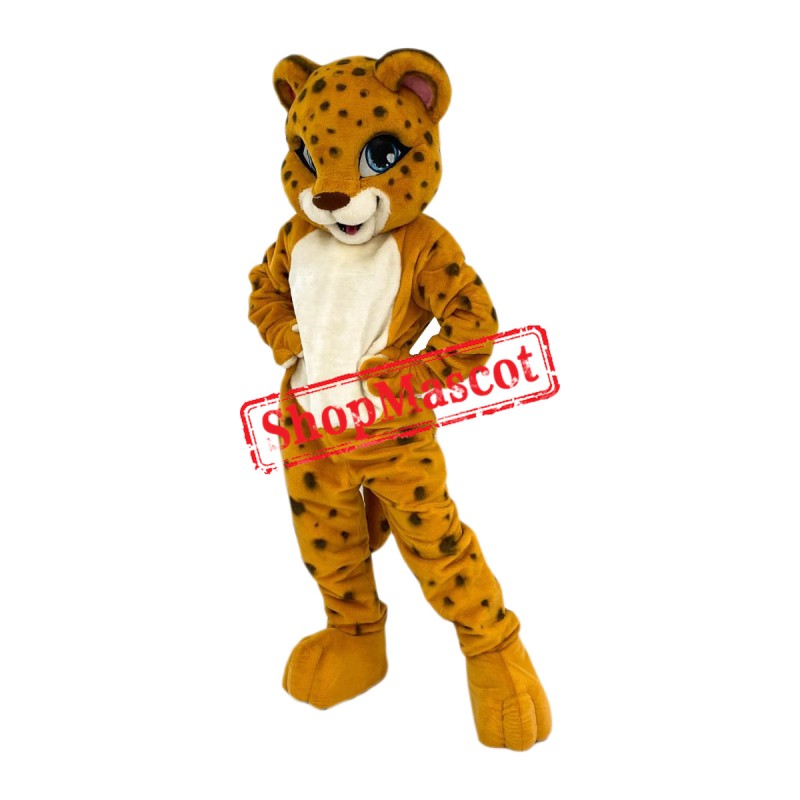 Cute Realistic Leopard Mascot Costume
