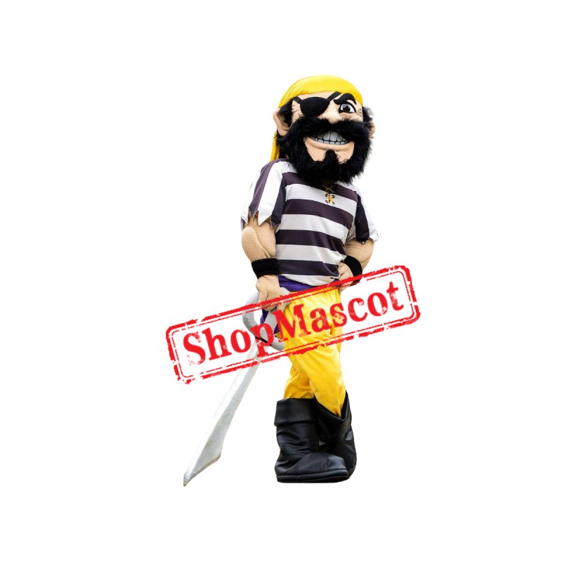 Deluxe Realistic Pirate Mascot Costume