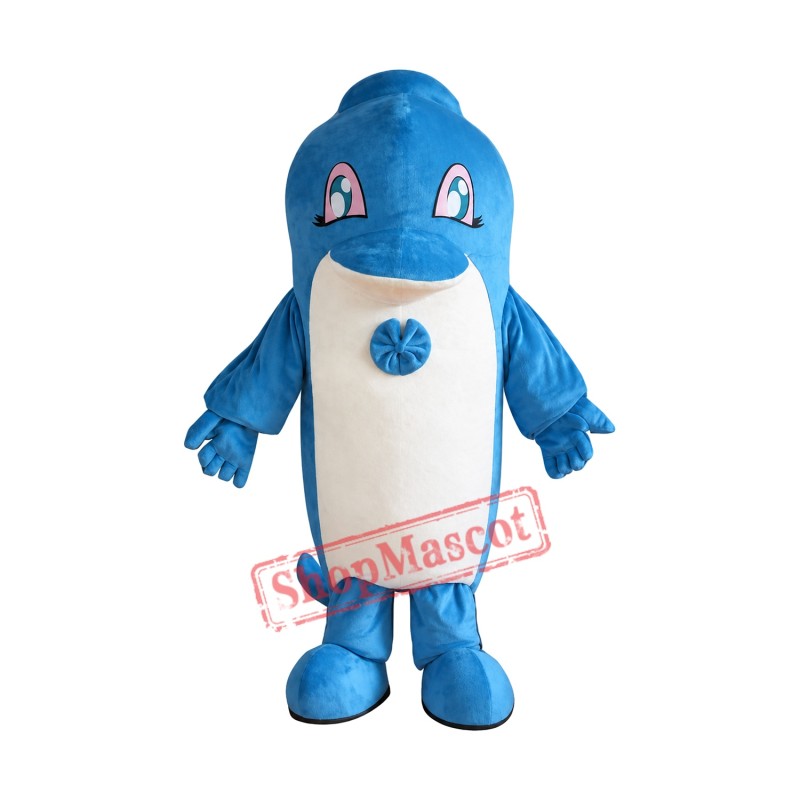 Affordable Realistic Blue Dolphin Mascot Costume Affordable Realistic Blue Dolphin Mascot Costume