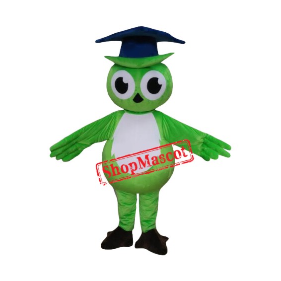 Affordable Realistic Green Owl Mascot Costume