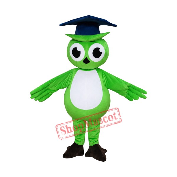 Affordable Realistic Green Owl Mascot Costume