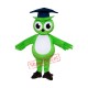 Affordable Realistic Green Owl Mascot Costume