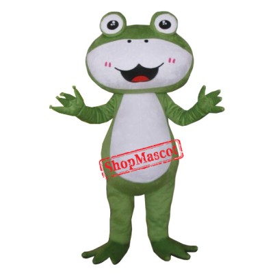 Affordable Realistic Green Frog Mascot Costume