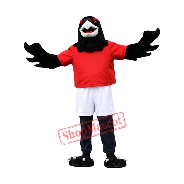 Realistic Black Hawk Mascot Costume