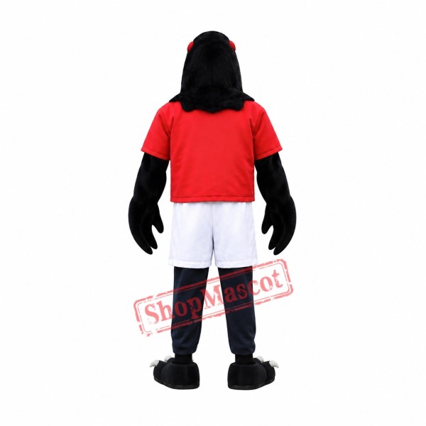 Realistic Black Hawk Mascot Costume