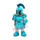 Blue Armor Warrior Mascot Costume Blue Armor Warrior Mascot Costume
