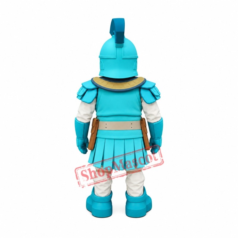 Blue Armor Warrior Mascot Costume Blue Armor Warrior Mascot Costume