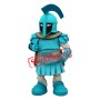 Blue Armor Warrior Mascot Costume