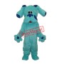 2nd Version Long Hair Blue Dog Mascot Adult Costume Free Shipping
