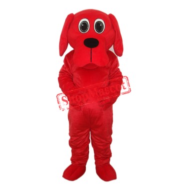 Black Nose Rooney Red Dog Mascot Adult Costume Free Shipping
