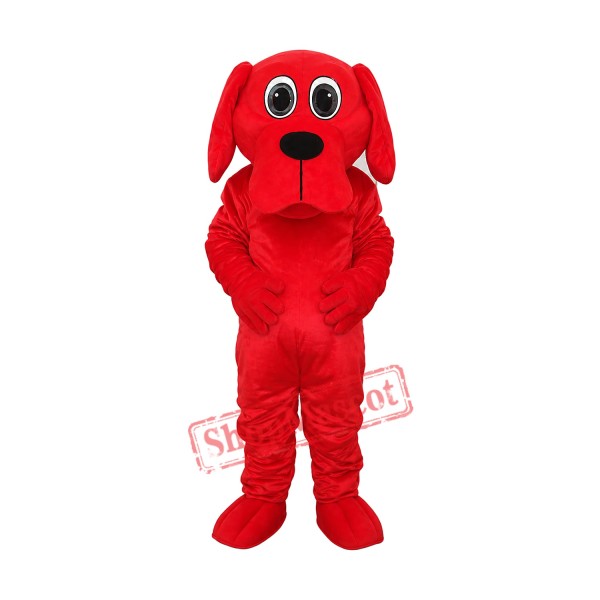 Black Nose Rooney Red Dog Mascot Adult Costume Free Shipping
