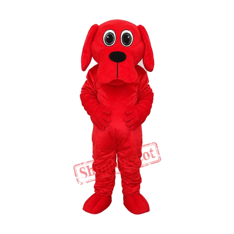 Black Nose Rooney Red Dog Mascot Adult Costume Free Shipping Black Nose Rooney Red Dog Mascot Adult Costume Free Shipping