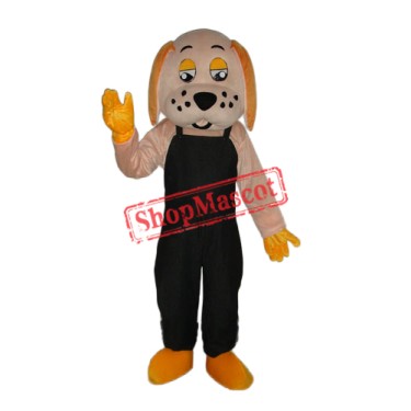 Black Orange Lucky Dog Mascot Adult Costume Free Shipping