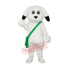 Green Bag White Dog Mascot Adult Costume Free Shipping