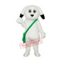 Green Bag White Dog Mascot Adult Costume Free Shipping