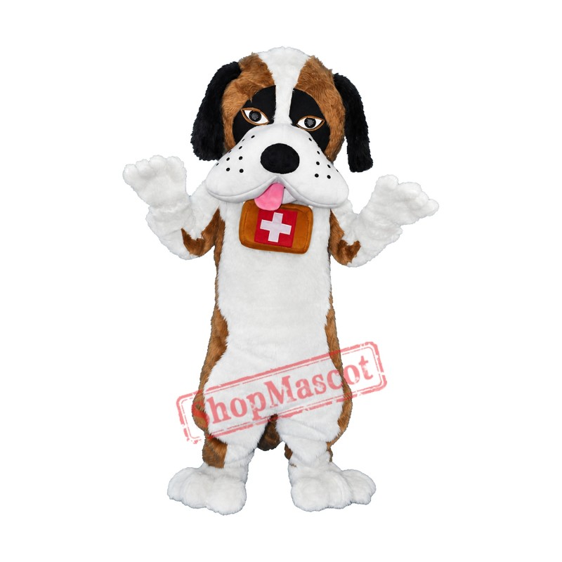 Saint Bernard Dog Mascot Adult Costume Free Shipping Saint Bernard Dog Mascot Adult Costume Free Shipping