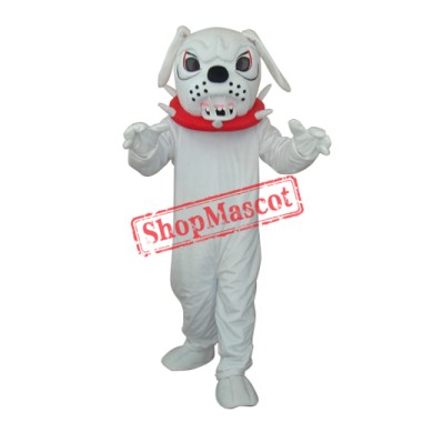 White Angry Dog Adult Mascot Costume Free Shipping