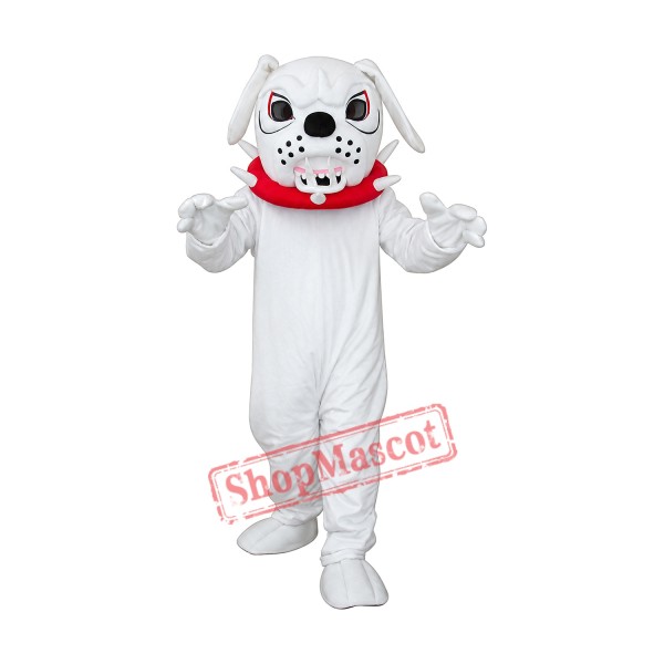 White Angry Dog Adult Mascot Costume Free Shipping