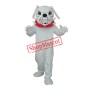 White Angry Dog Adult Mascot Costume Free Shipping