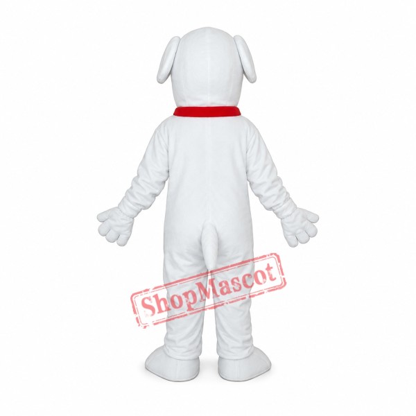 White Dog with Necklet Mascot Adult Costume Free Shipping White Dog with Necklet Mascot Adult Costume Free Shipping