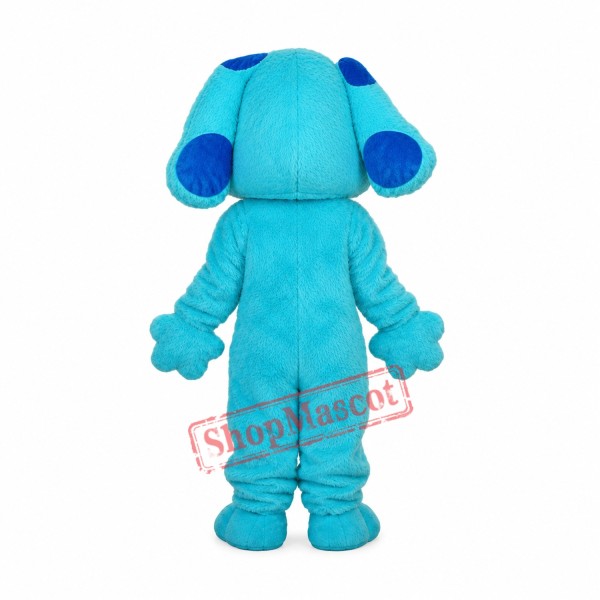 Long Hair Blue Dog Mascot Adult Costume Free Shipping Long Hair Blue Dog Mascot Adult Costume Free Shipping