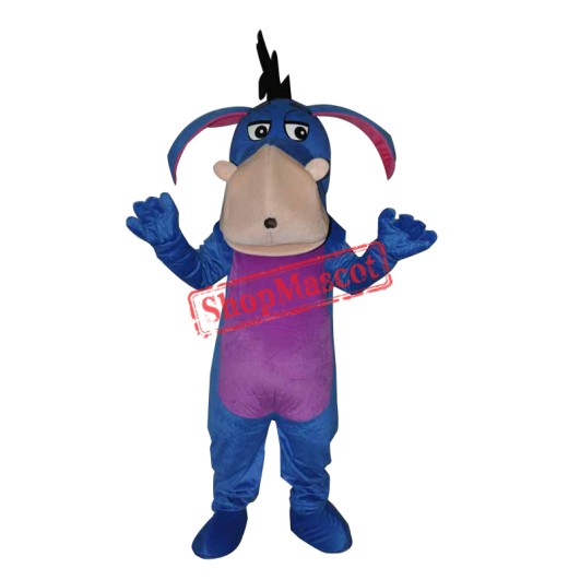 Blue Eeyore Adult Mascot Costume Free Shipping