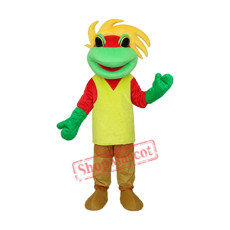 Yellow Green Red Frog Prince Mascot Adult Costume Free Shipping Yellow Green Red Frog Prince Mascot Adult Costume Free Shipping