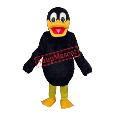 Long Wool Black Duck Mascot Adult Costume Free Shipping