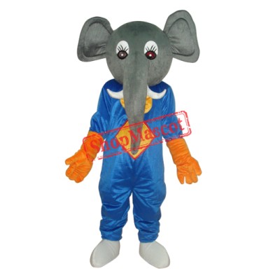 Blue Elephant Mascot Adult Costume Free Shipping