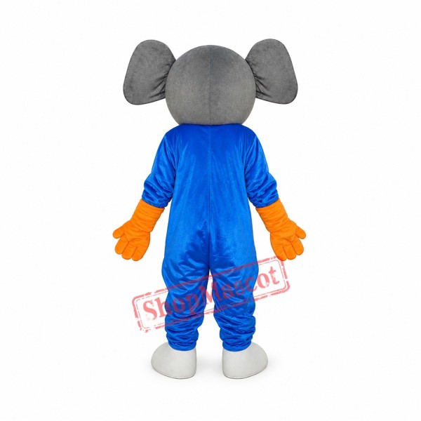Blue Elephant Mascot Adult Costume Free Shipping