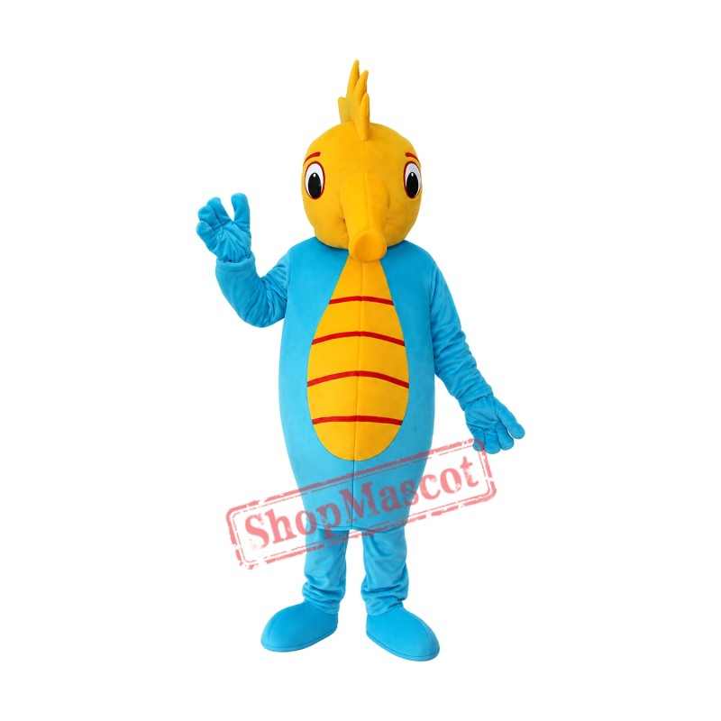 Seahorse costume blue seahorse mascot for adult costume full-fle Free Shipping Seahorse costume blue seahorse mascot for adult costume full-fle Free Shipping