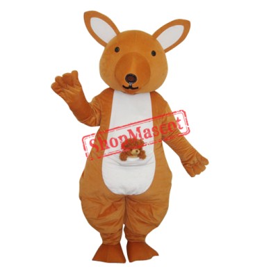 Yellow Kangaroo Mascot Adult Costume Free Shipping
