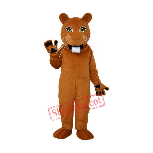 Golden Cougar Mascot Adult Costume Free Shipping