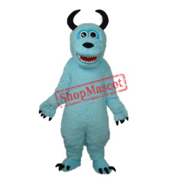 Coral Velvet Blue Sulley Mascot Adult Costume Free Shipping Coral Velvet Blue Sulley Mascot Adult Costume Free Shipping