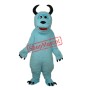 Coral Velvet Blue Sulley Mascot Adult Costume Free Shipping