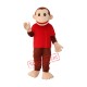 Happy Monkey in Red Shirts Mascot Adult Costume Free Shipping Happy Monkey in Red Shirts Mascot Adult Costume Free Shipping