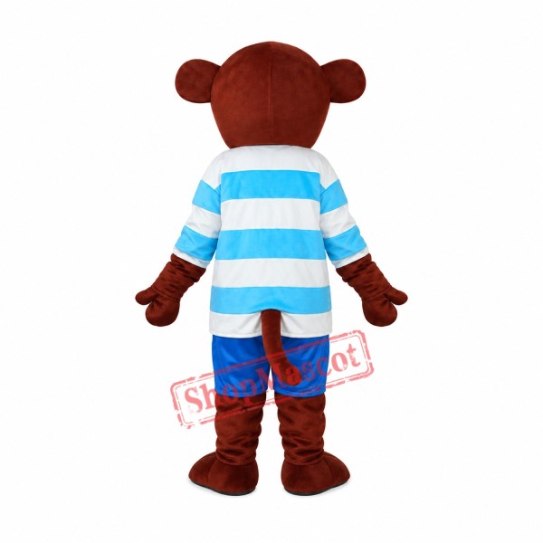 Leisure Version Mr.Jump Monkey Mascot Adult Costume Free Shipping