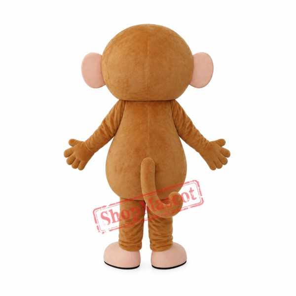 Little Brown Monkey Mascot Adult Costume Free Shipping