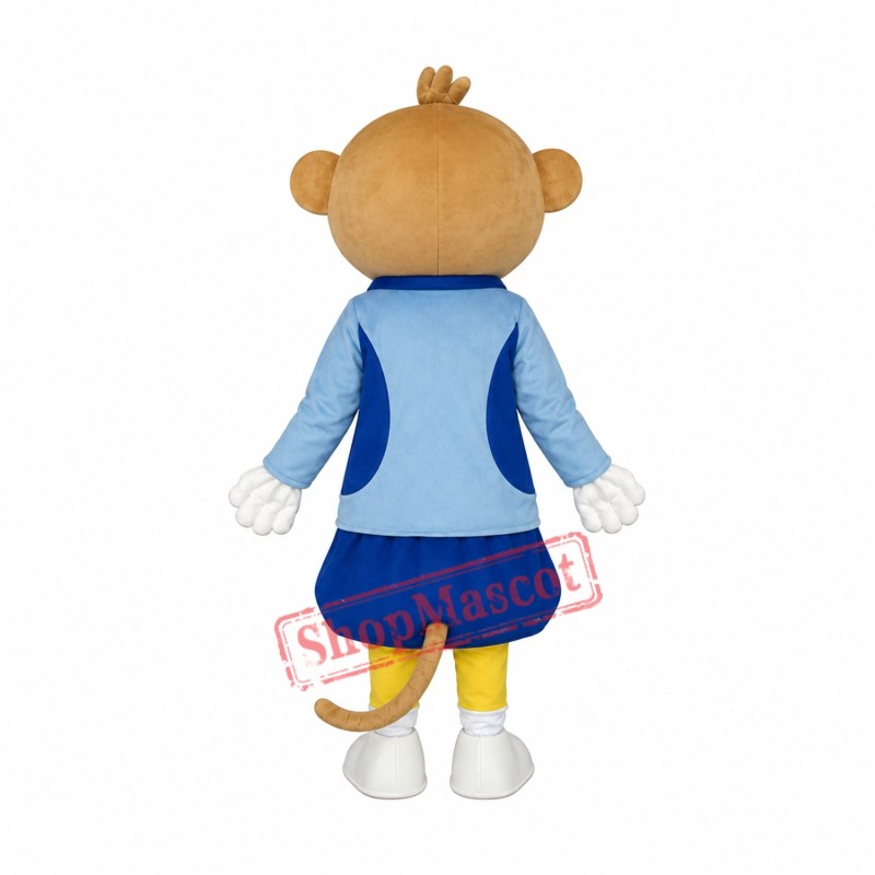 Smart Monkey Adult Mascot Costume Free Shipping Smart Monkey Adult Mascot Costume Free Shipping