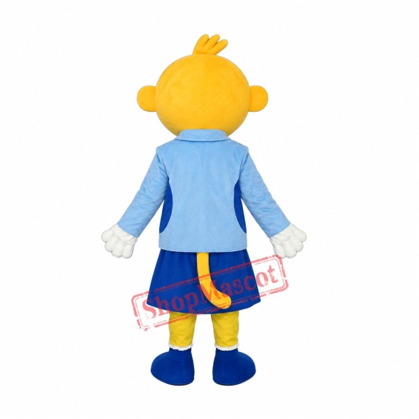 Smart Yellow Head Monkey Mascot Adult Costume Free Shipping Smart Yellow Head Monkey Mascot Adult Costume Free Shipping