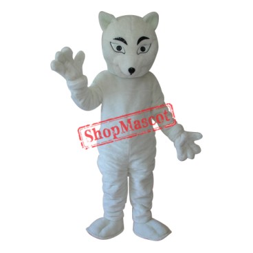 White Fox Mascot Adult Costume Free Shipping