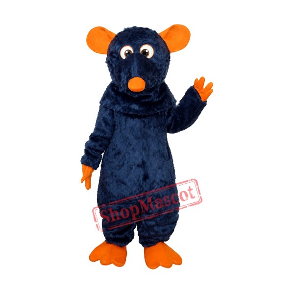 Big Tooth Black Plush Moust Adult Mascot Costume Free Shipping