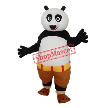 5th Version of Short Wool Kung Fu Panda Mascot Adult Costume Free Shipping