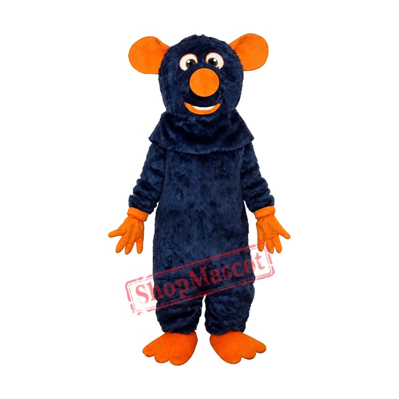 Dark Blue Big Tooth Black Plush Moust Adult Mascot Costume Free Shipping Dark Blue Big Tooth Black Plush Moust Adult Mascot Costume Free Shipping