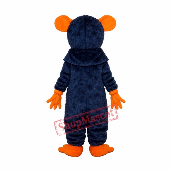 Dark Blue Big Tooth Black Plush Moust Adult Mascot Costume Free Shipping Dark Blue Big Tooth Black Plush Moust Adult Mascot Costume Free Shipping