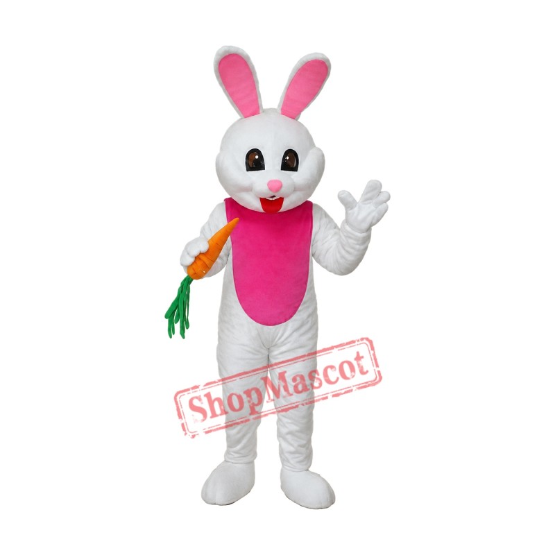 Easter Bunny with Carrot Mascot Adult Costume Free Shipping Easter Bunny with Carrot Mascot Adult Costume Free Shipping