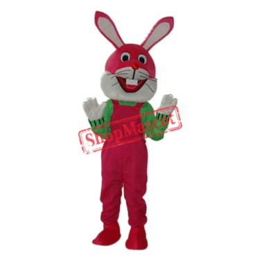 Etiquette Rabbit Mascot Adult Costume Free Shipping
