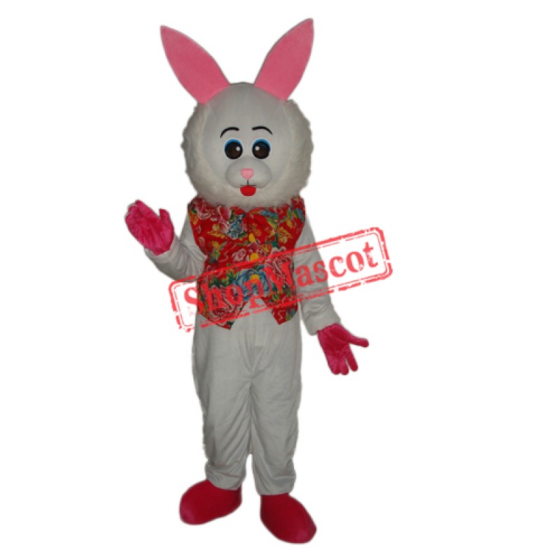 Furry Face Rabbit Mascot Adult Costume Free Shipping